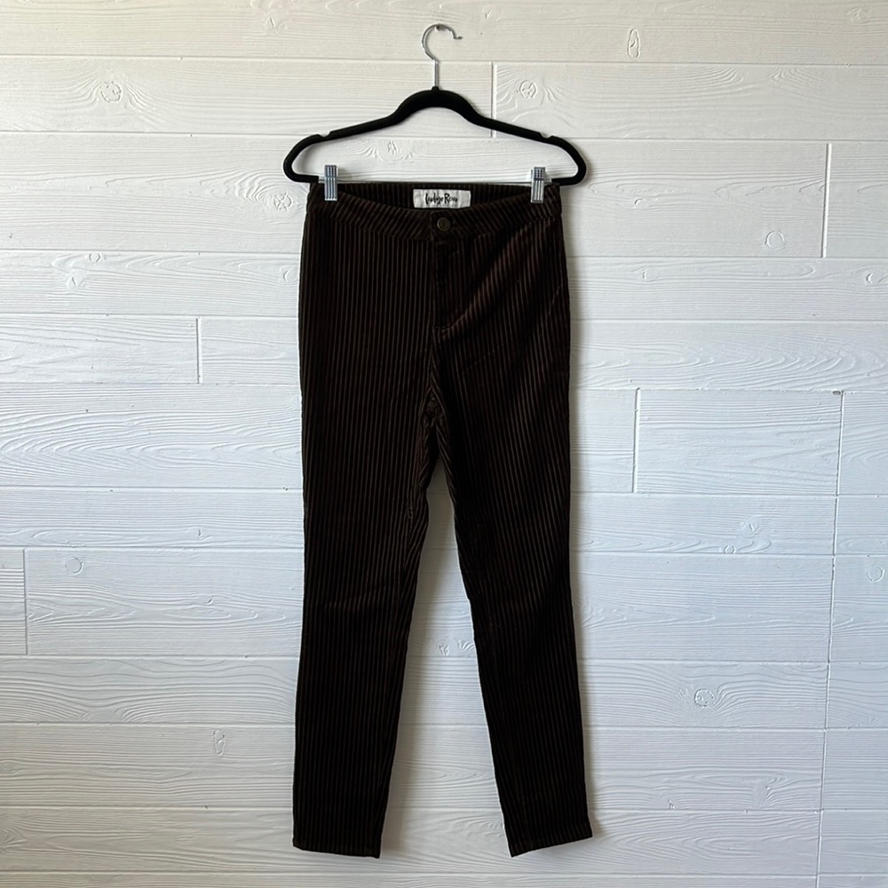indigo rein brown striped high waist corduroy pants size 5/26